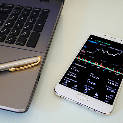 Phone with Stock Market