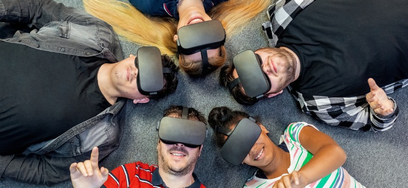 people exploring metaverse